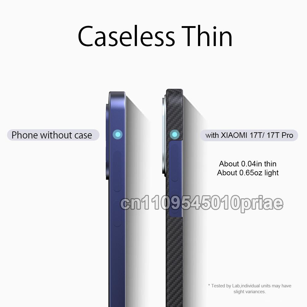 Per Xiaomi 17 T Pro/Xiaomi 17 T Custodia Tessuto Fibra Aramidica Kevlar Carbonio 600D 1500D Cover Rigida Sottile Magnetica Nera Sottile Leggera Rossa