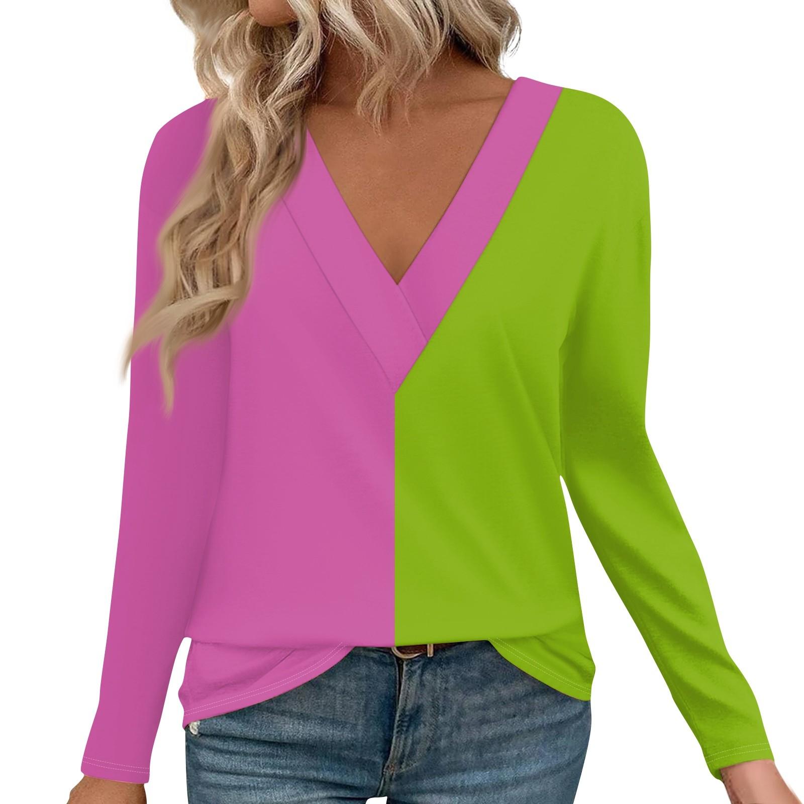 

Женские рубашки с длинным рукавом и V-образным вырезом, нарядные повседневные топы, модные свободные туники, топы, блузки XXL