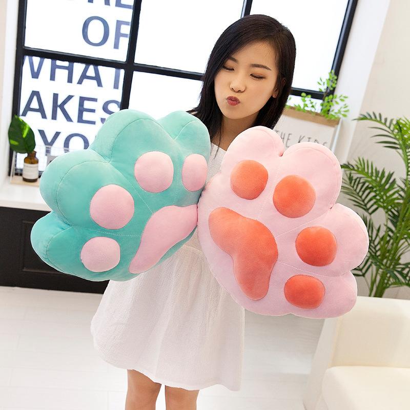 Cute Cat Paw Air Conditioner Blanket Soft Children Xia Liang Quilt Dual-purpose Down Cotton Throw Pillow Quilt