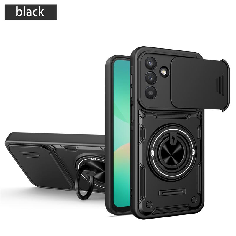 Armor Funda Para For Samsung Galaxy A37 A57 A17 5G A07 4G Case Slide Camera Lens Back Cover Magnetic Ring Stand Protect Coque