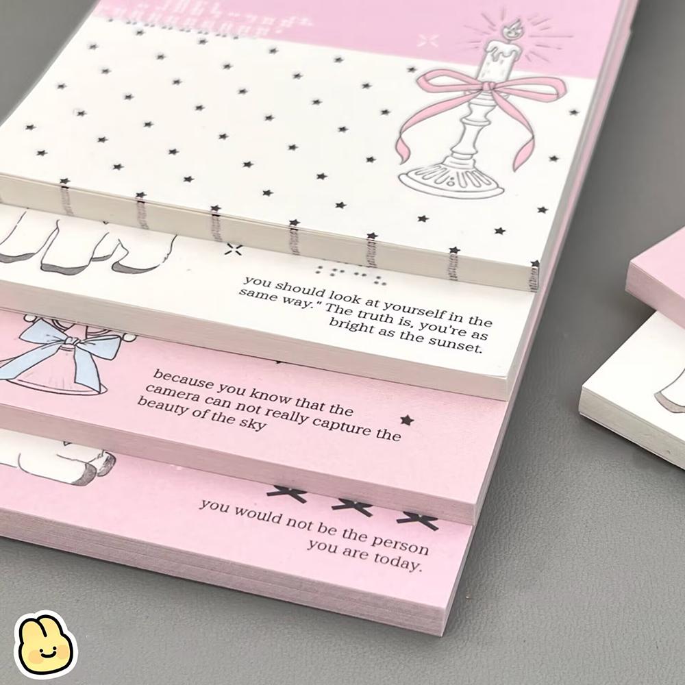 50 sheets Lucky Angel A7 Memo Notebook can be torn, non stick, portable memo pad, and portable notebook