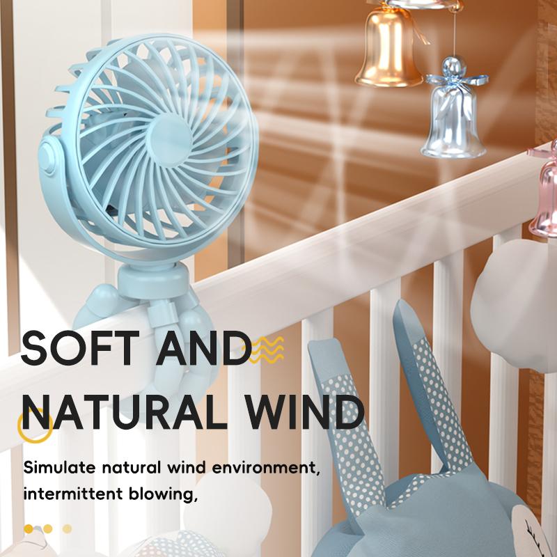 Octopus Mini Fan Portable Fan Tripod Multi Functional Adjustable 360 Degree Rotation USB Charging Low Decibel Electric Fan New