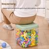 Children's Toy Storage Bench with Transparent Large Capacity for Plush Dolls and Cloth Bags
