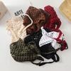 New Korean Style KFashion Hollow Out Knitted Triangular Bandanas For Women Head Wrap Kerchief  Handmade Crochet Headscarf Triangle Scarf
