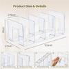 A03F-Clear 2 PCS Kids Shoe Rack 4 Sections Small For Closet Organizer And Storage, Toddler Baby Footwear Holder