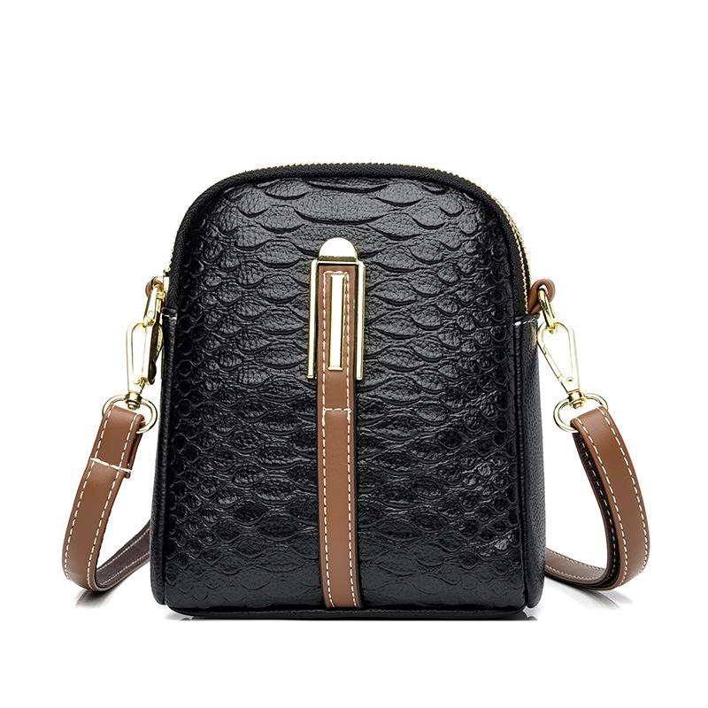 Crocodile Leather Pattern Women's Shoulder Bag Retro Small Bag Women's Summer Avocado Green Crossbody Bag