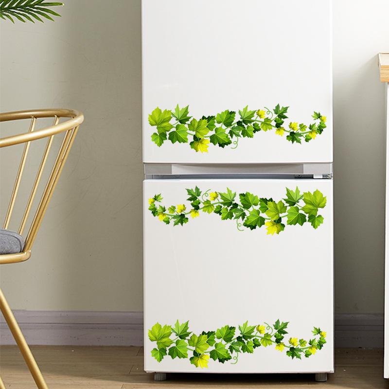 Naklejka Ścienna Samoprzylepna Zdejmowalna Zielona Roślina Pnącze Liście Naklejka Ścienna do Salonu Sypialni Dekoracji Domu