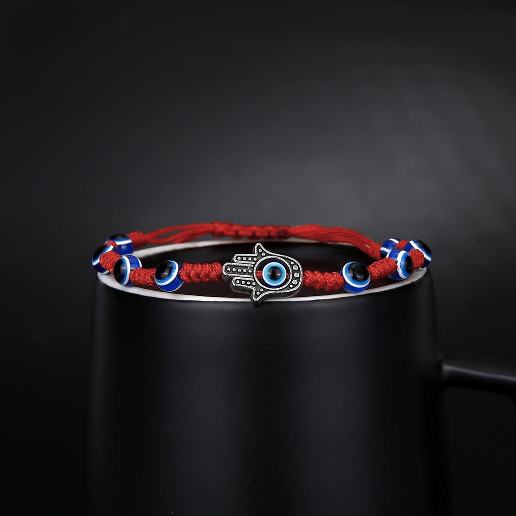 Turkish Lucky Blue Evil Eye Bracelets For Women Men Handmade Braided Red Black Blue Rope Demon Eye Bracelet Friendship Jewelry