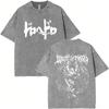 T-shirt Grafiche Vintage Lavate Anime Dorohedoro Kaiman Uomo Donna Gotica Manga Rock T-shirt Maschili T-shirt Oversize Streetwear