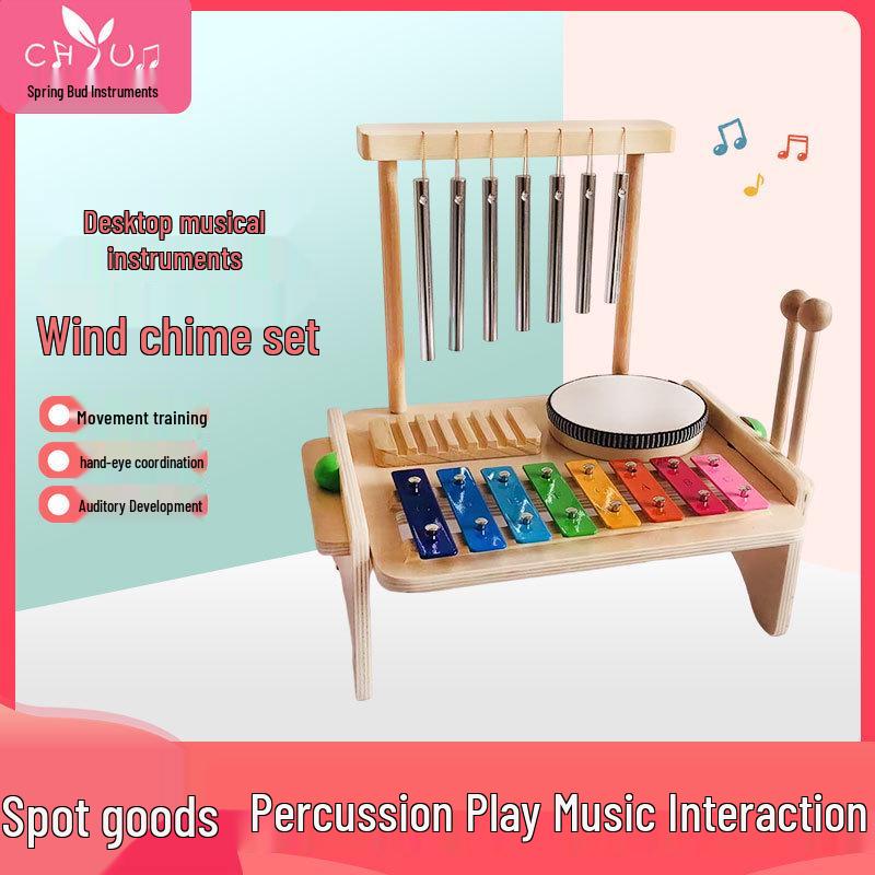 Orff Children s Educational Percussion Set: Desktop Instruments & Wind Chime for Early Music Learning Desktop Instruments Wind Chime Set