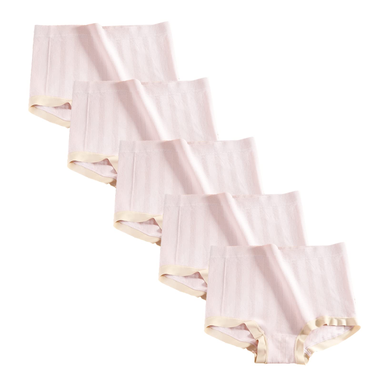 

Raiplus Seamless Size M Panties, Women s Underwear, 5-Piece Set, Pink,