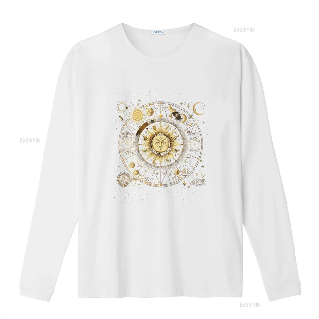 Boho Moon Phases Celestial Sun Stars T Shirt Bohemian Phase Mystical Vintage Washed Designer Clothes Unisex Versatile Stylish