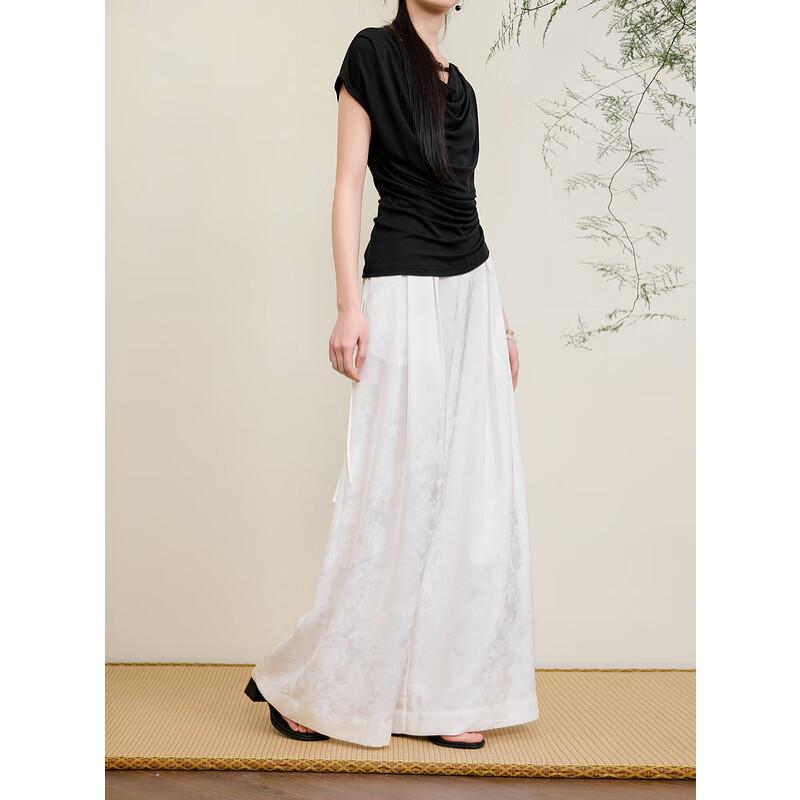 Sancai New Chinese Style Tie-Dye Wide-Leg Pants