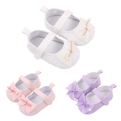 0-1 Years Newborn Sweet Princess Shoes Crib Shoes Girls Canvas Shoes Bow Decoration