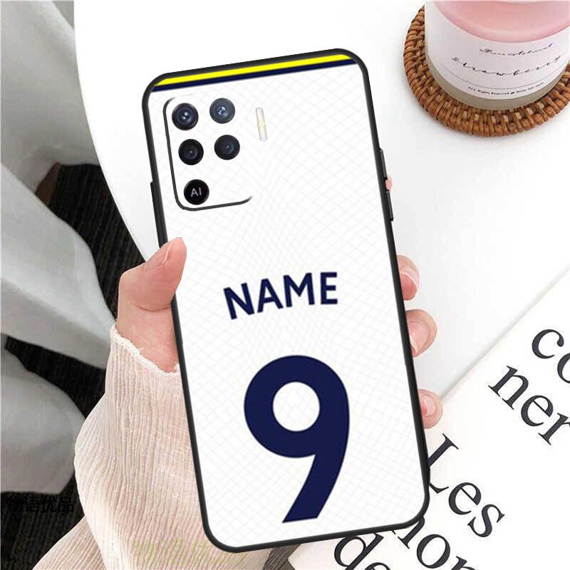 Personalised Football Name Number Case For OPPO Find X5 X3 Pro A15 A52 A72 A83 A91 A93 A54 A74 A94 A31 A53 A9 A5 2020 Cover
