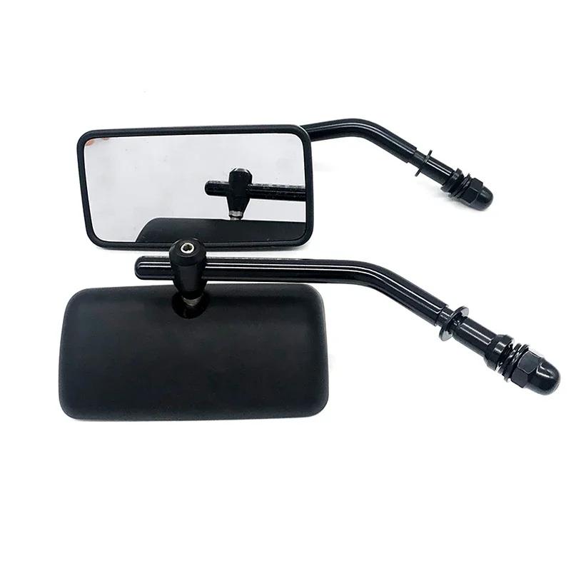 Universal M10 Motorcycle Retro Old School Square Style RearView Side Mirror For Harley / Triumph Bonneville T100 / Thruxton