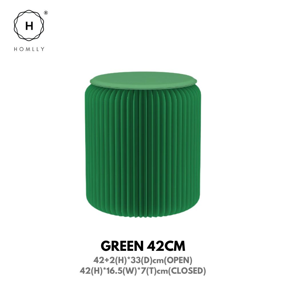 Homlly Eco Craft Paper Foldable Stool Chair with Cushion