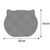 Tapis de litière pour chat 40 x 50 cm Tete de chat noir
