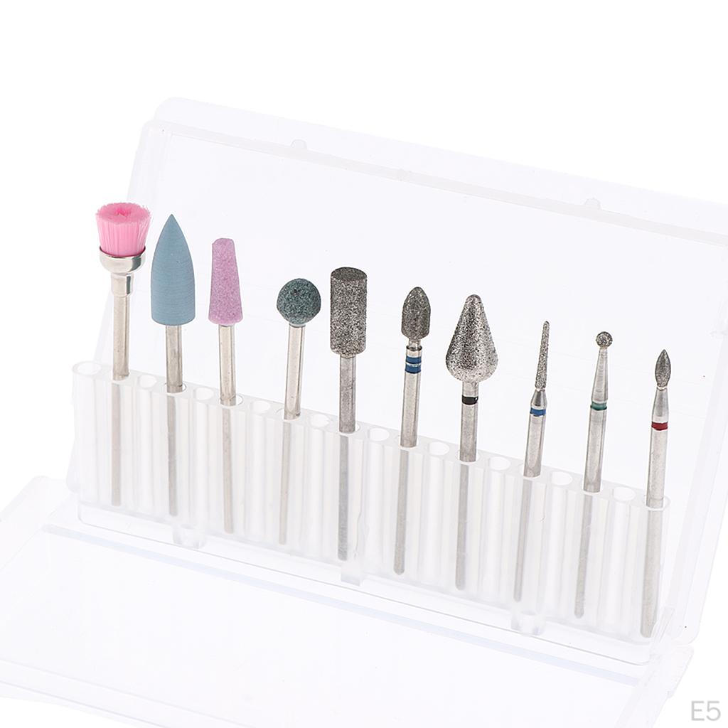 Bits Rotary Burr /32" for DIY Manicure 10x
