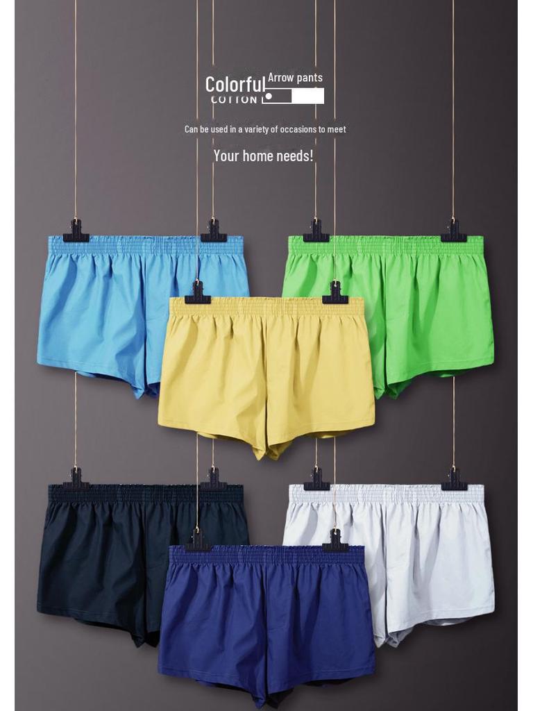 Men's Summer Cotton Boxer Shorts - Loose Fit Trendy Youth Sports Underwear