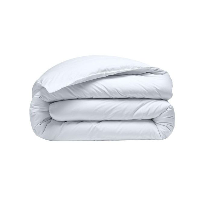 Housse De Couette - 220 X 240 Cm - Percale De Coton Lavé - Blanc Nuage - Hypoallergénique
