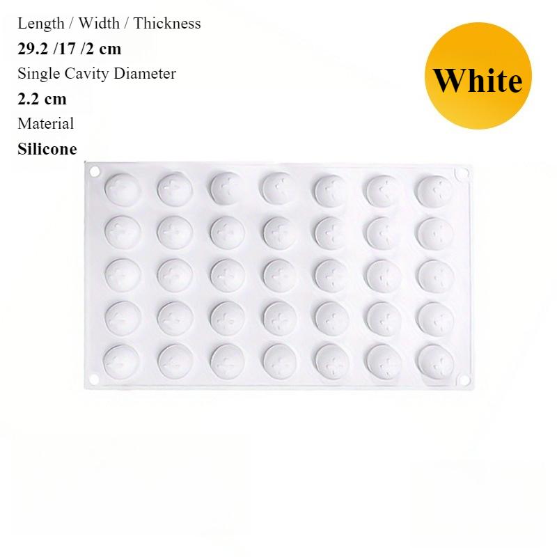35-Hole Round Silicone Mold, 5g Mooncake Lava Filling Mold, Chocolate Hawthorn Ball Jelly Mousse Cake Baking Tool