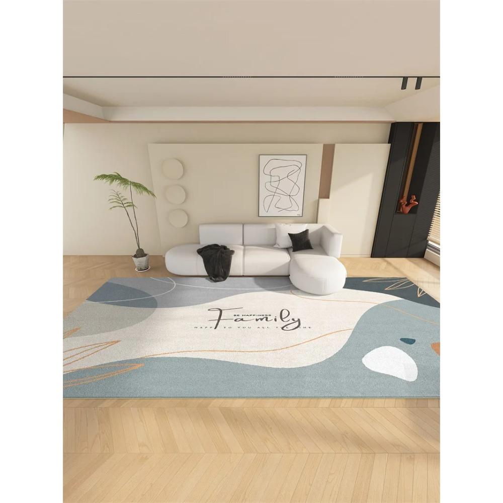 Leichte Luxusteppiche für Wohnzimmer Flauschiger Weicher Lounge Abstrakter Teppich Große Fläche Dick Schlafzimmer Deko Teppich Zuhause Plüsch Bodenmatte