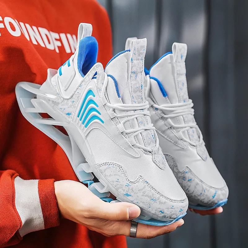 Men's Lightweight Sports Shoes Higher Air Cushion Casual Breathable Outdoor Running Cycling Platform Blade Sneaker Fashionable