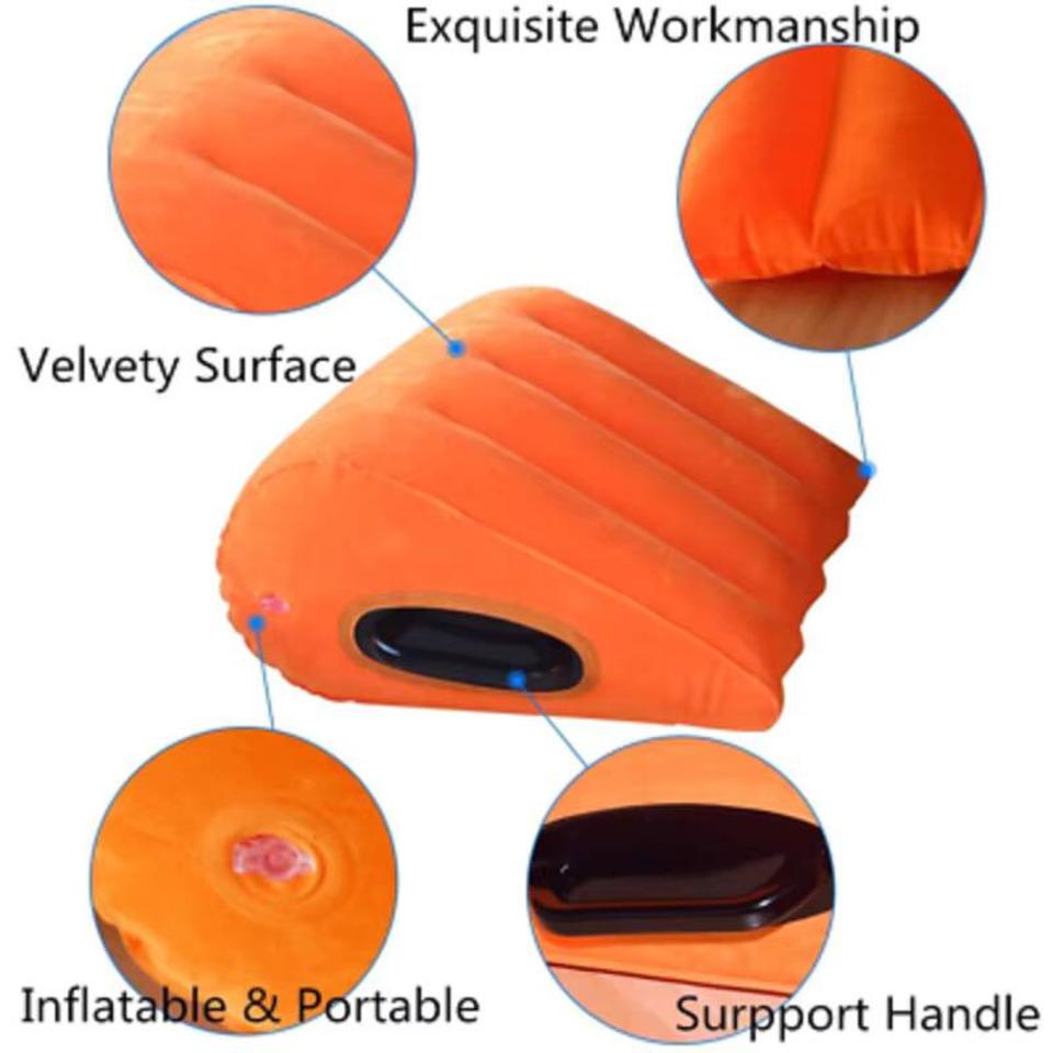 Inflatable Sex Pillows Toys Adults Toys Position Cushion Triangle Ramp Furniture Couples Love Body Positions For Deeper Position
