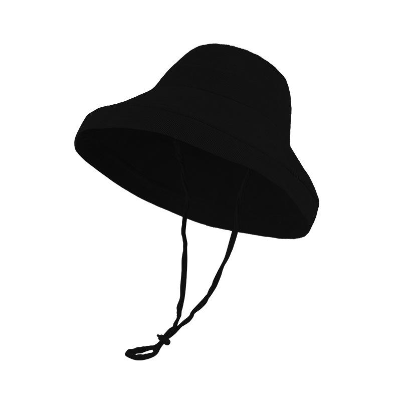 Autumn and winter casual solid color fisherman's hat shows a small face, outdoor versatile big brim hat, women's corduroy basin hat