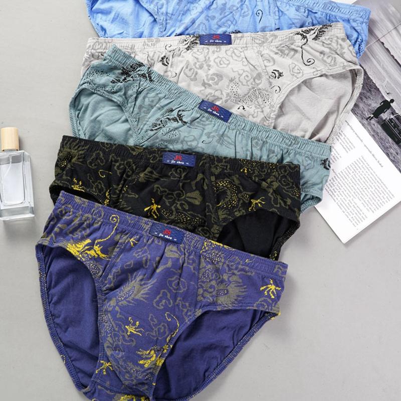Men's Underwear Briefs Men's Cotton Briefs Comfortable Breathable Large Size Underwear
