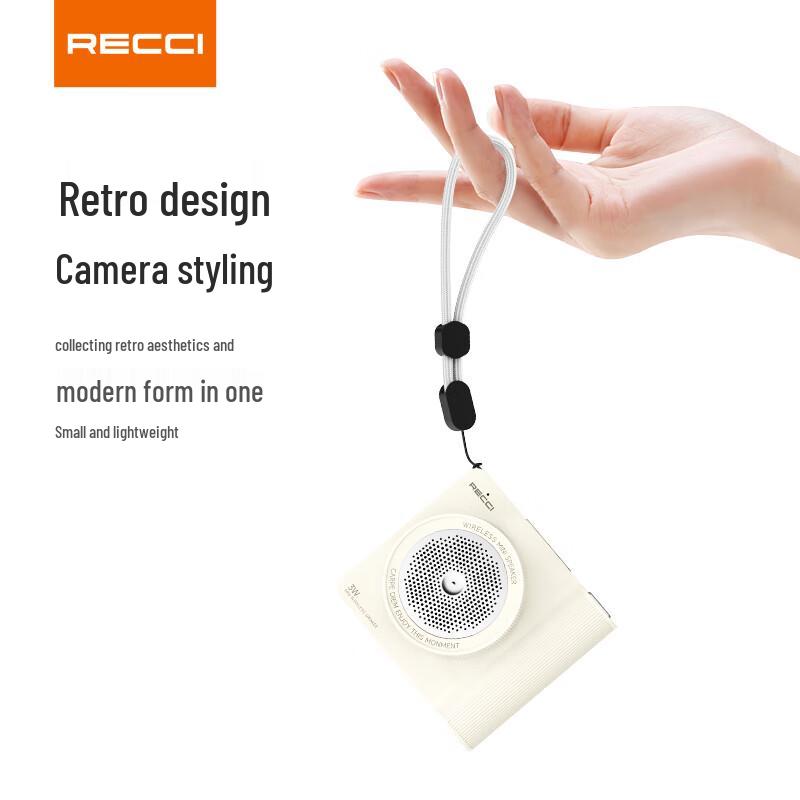 Recci RSK-W48 Retro Portable Bluetooth Speaker CN plug (adapter included)