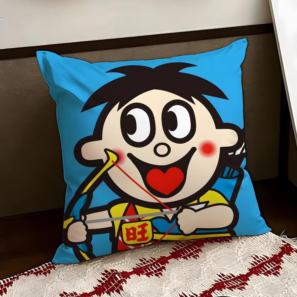 cartoon WWangzai Cushion Cover Reversible Soft Durable Pillow Cover Home  Car MultiScene Use for Daily Comfort