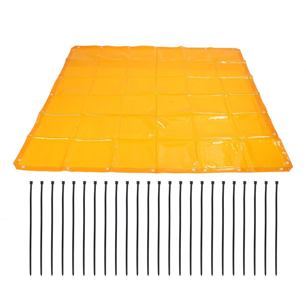 Schweißvorhang 5,7x5,7FT Schwer entflammbar 6 Stufe UV-beständig Schweißschutzvorhang Orange