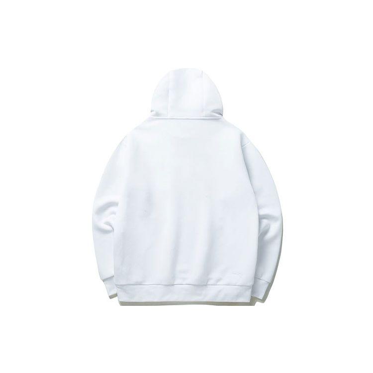 Anta Basketball Series Logo Print Loose Hoodie Men Hoodie White 152211743-1