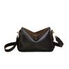 New Trendy Leather Bag Retro Fashion Versatile Small Square Bag Cowhide One Shoulder Crossbody Bag Large Capacity Women