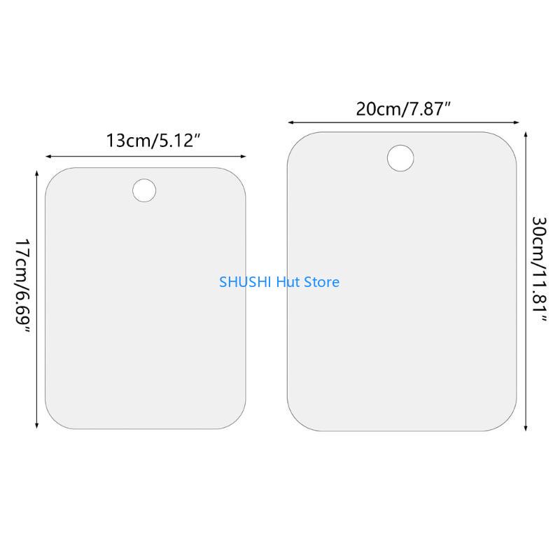 Acrylic Shower Shave Mirror Portable Hangable Shaving Mirror Wall Hanging D57B