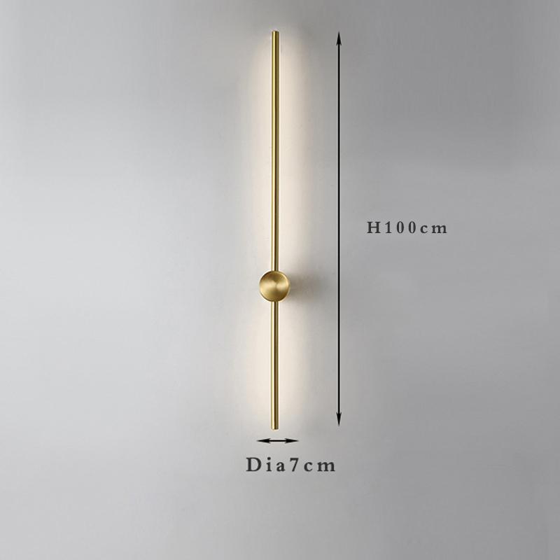 Fumi  Contemporary Long Strip Wall Lamp,  Led  Minimalist Indoor Wall Light For Indoor Living Room Bedroom,dining Room,bathroom