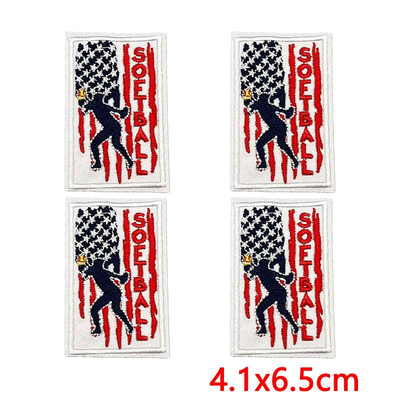 10PCS Softball Themed Iron On Patches, Softball Bow & Unicorn Embroidery Patches, Patches for Clothing DIY Decoration
