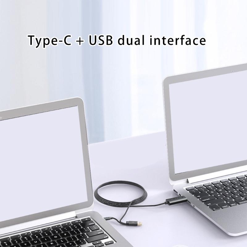 Universal USB +Type C Flexible Extension Cable for PC to PC Wide Operating Systems Data Sync USB2.0/USB3.0 Optional