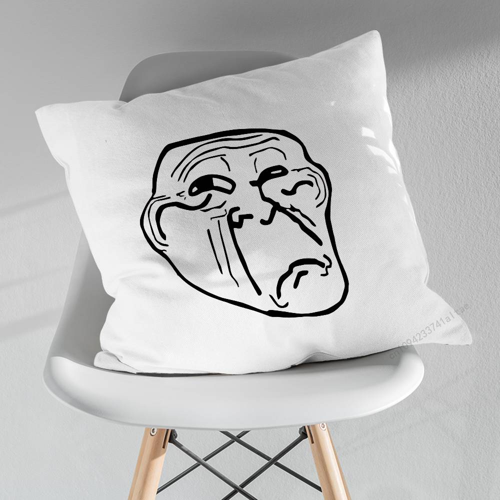 Funny Meme TTroll FFace Pillow Case For 30x30cm45x45cm55x55cm For Home Bedroom Decoration And Protector