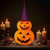 3FT Halloween Jack-o-Lantern Pumpkin Lights with 8 Lighted Mode Collapsible Pumpkin Lantern Novelty Lights Halloween Decor Props