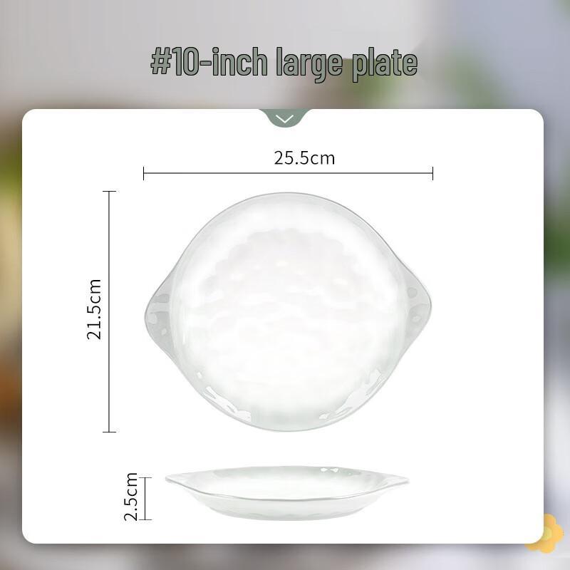 Wuhe  Smoky Rain Illusion  10-inch Ceramic Dinner Plate