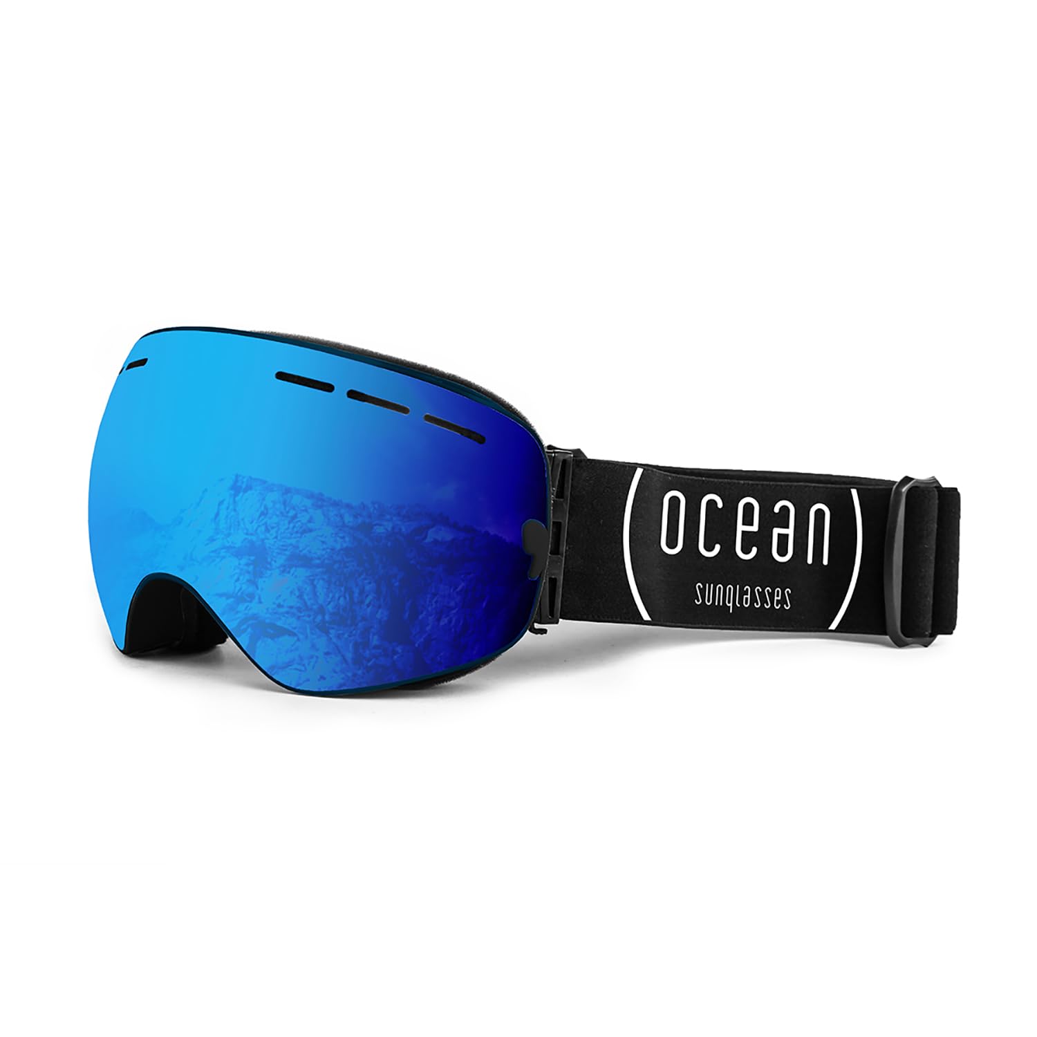 

OCEAN CERVINO Snow Dual UV Matte Black REVO Goggles, Unisex, Lens, Protection, Anti-Fog, Scratch-Resistant, (Blue Lens), OCN-YH3108-1 [Authentic]