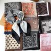 70Cm Retro Small Square Scarf Collection Autumn And Winter Silk Scarf Herringbone Scarf Neck Protection Multi-Purpose Binding Bag Retro Scarf