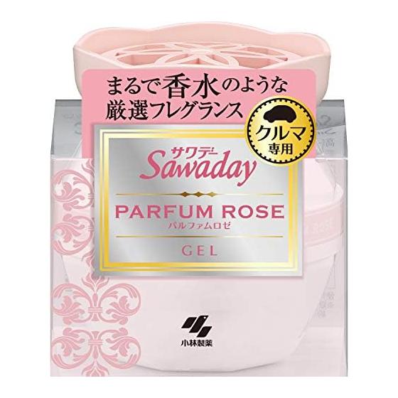 Sawaday Car Parfum Rose Deodorant Air Freshener Stand-up Gel Type 90g