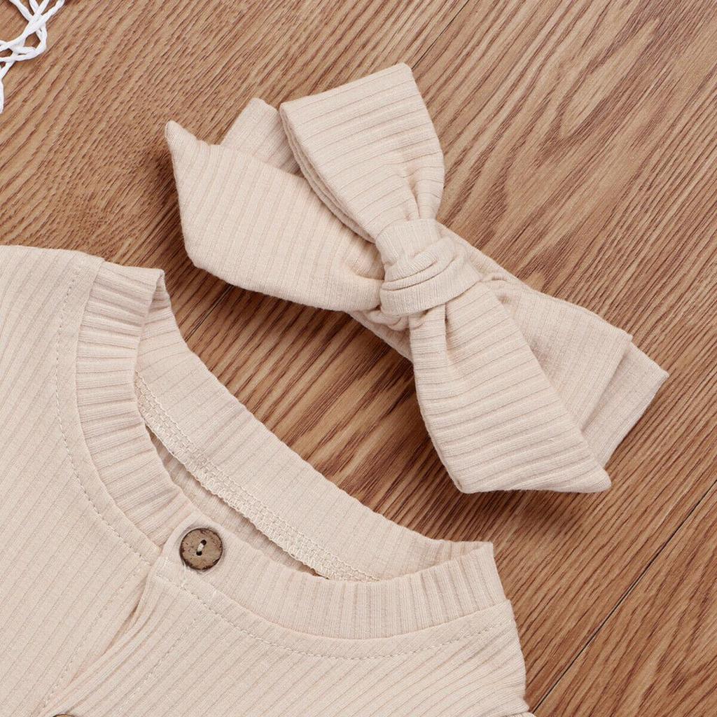 0-24M Baby Girls Boys Cotton Romper Autumn Spring Warm Solid Color Romper 2Pcs Newborn Baby Girl Boy Pit Cotton Jumpsuit Outfits