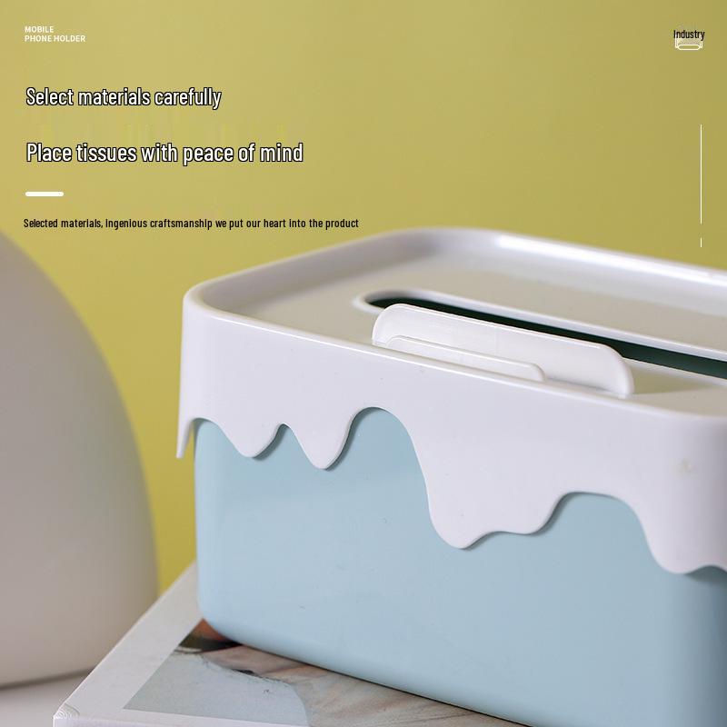 Creative Tissue Box with Phone Holder - Cute Living Room Napkin Storage