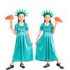 Statue Of Liberty Halloween Outfit With Flexible Polyester For Stage And Cosplay Use