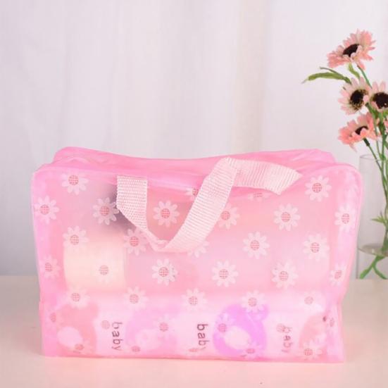 Design cu mâner geantă de machiaj Capacitate mare Durabilă în aer liber Geantă de depozitare cosmetice pentru călătorie pe plajă Materiale de fitness